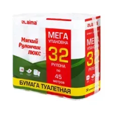 Бумага туалетная LAIMA Мягкий Рулончик Люкс 32 рулона (114736)