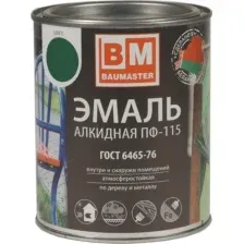 Эмаль BauMaster ПФ-115 (800г, темно-зеленый)