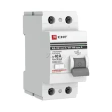 УЗО EKF PROxima ВД-100 1P+N 40А тип А 30мА (elcb-2-40-30-e-a-pro)