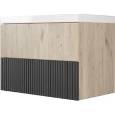 Style Line Тумба под умывальник Стокгольм ВЛДСП 75 2 ящика (подвесная)