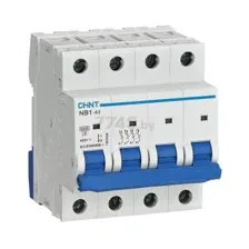 Автоматический выключатель CHINT NB1-63 4P 25A C 6кА (179745)