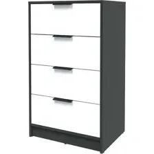 Комод Интерлиния Концепт КТ-К60 (белый платинум/антрацит)