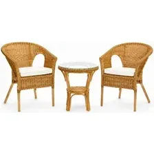 Набор садовой мебели TetChair Джамби (стол со стеклом + 2 кресла с подушками)