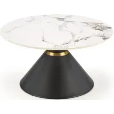 Журнальный столик Halmar Goretti (белый мрамор/черный)