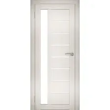 Межкомнатная дверь Юни Амати 4 60x200 (эшвайт/матовое стекло)