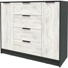 Тумба Интерлиния Концепт КТ-Т120 (дуб белый/антрацит)