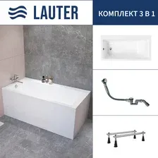 Ванна акриловая Lauter Seraphina 170x80 / 2112170L (с ножками и сифоном 21Y32000 хром)