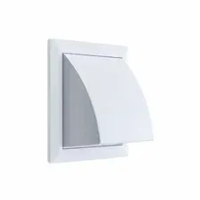 Решетка вентиляционная Storm KF-1717-F125GR с фланцем и обратным клапаном (170x170)