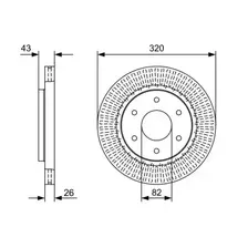 Тормозной диск BOSCH 0 986 479 W45 вентилируемый , передняя ось