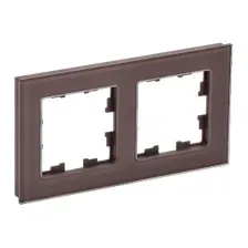Рамка для выключателей и розеток IEK Brite BR-M22-G-K45 (темная бронза)