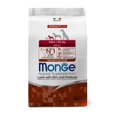 Сухой корм Monge Dog Speciality Line Monoprotein Mini для взрослых собак мелких пород, из ягненка с рисом и картофелем 800гр