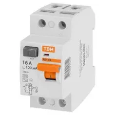 Устройство защитного отключения УЗО ВД1-63 2Р 16А 100мА TDM SQ0203-0001