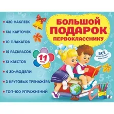 Набор развивающих книг АСТ Большой подарок первокласснику, твердая обложка