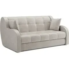 Диван Мебель-АРС Аккордеон Барон НПБ 140x200 (бархат бежевый Star Velvet 6 Light Beige)