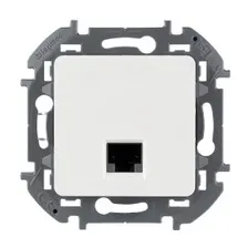 Розетка компьютерная 1хRJ-45 UTP CAT5E LEGRAND Etika белая (672241)