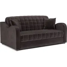 Диван Мебель-АРС Аккордеон Барон №4 НПБ 180x200 (бархат шоколадный Star Velvet 60 Coffee)