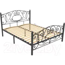 Кровать Князев Мебель Виктория 120x200 ВЯ.120.200.Ч (черный муар)