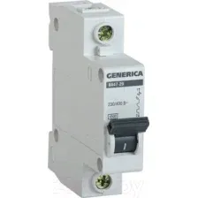 Выключатель автоматический Generica ВА 47-29 1Р 25А 4.5кА MVA25-1-025-C