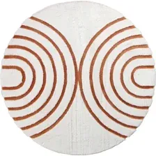 Ковер для жилой комнаты Pixel Rabbit Carving PX4005-DAIRE-CREAM-TERRA (1.6x1.6)
