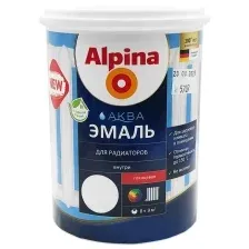 Эмаль Alpina Аква для радиаторов (белая) 0,9 л
