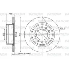Тормозной диск PATRON PBD1534