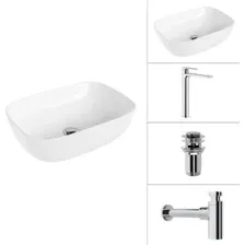 Умывальник Lauter 21493A + Reef 21CK8678C + сифон 21635CH + дон.клапан 21190CH (хром)