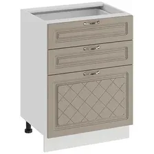 Шкаф напольный Трия Бьянка 1Н6Я3 (белый/дуб кофе)