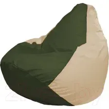 Бескаркасное кресло Flagman Груша Медиум XL Г1.1-54 (темно-оливковый/светло-бежевый)