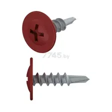 Саморез с прессшайбой 4,2х16 мм цинк со сверлом RAL 3011 STARFIX 500 штук (SMC1-67105-500)