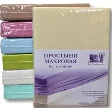 Простыня Альвитек Махровая на резинке 200x200x20 ПМР-КРЕМ-200 (кремовый)