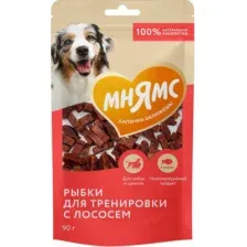 Мнямс Лакомство для собак Рыбки из лосося 90 г