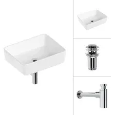 Умывальник Lauter 21674 + клапан 21190CH + сифон 21635CH (хром)