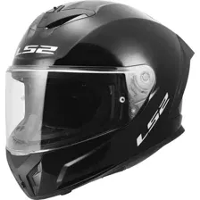Мотошлем LS2 FF820 Rapid III Solid (M, черный глянцевый)