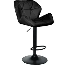 стул барный Kingstyle Berlin GB Black (велюр), Seven 035 черный