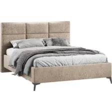 Кровать Трия каркас Делана Тип 1 160x200 (микровелюр Wellmart Dark Beige)