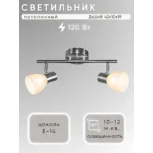 Спот Aitin-Pro НПБ 02-2x60-102 / 2763/2 (сатин)