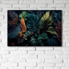 Картина на стекле Stamprint Листья зеленые SP015 (80x120)