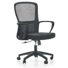 SITZONE U-069B (СЕТКА/ТКАНЬ, ЧЕРНЫЙ, КРЕСТОВ. ПЛАСТИК)