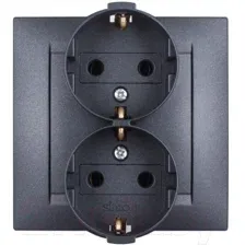 Розетка Simon 1590459-038 (графит)