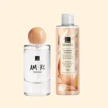 AVON Парфюмерный набор для неё туалетная вода Amore Tender 45 мл и гель крем для душа Истинная роскошь 250 мл