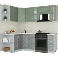 Кухонный модуль Интерлиния Мила Шато 1.5x2.2 LV (мята/керамика/опал светлый)