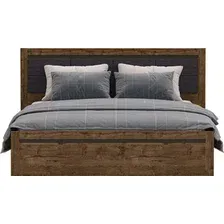 Кровать Black Red White Kada S404-LOZ160х200 с мягким элементом М (дуб April/дуб April)