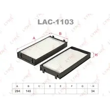 Салонный фильтр LYNXAUTO LAC-1103 BMW X5(E70/F15) 07> / X6(E71-F16) 08>