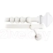 Карниз для штор Lm Decor Верди 030 2р гладкий 25/19мм (белый глянец, 3м)