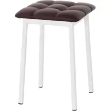 Табурет AMC Comfort 7К6.14 (кожзам, бордо/белый)
