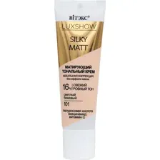 Тональный крем Витэкс Luxshow Silky Matt без эффекта маски тон 101 Светлый бежевый (30мл)