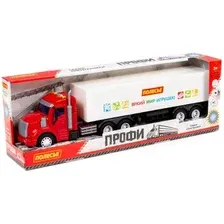 Грузовик Полесье Профи Тягач с полуприцепом 93462 (красный/белый)