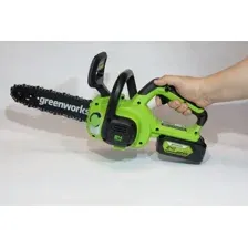 Цепная пила аккумуляторная Greenworks 24V G24CS25K2 (1хАКБ 2Ач и ЗУ) 25см