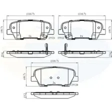 Тормозные колодки дисковые задняя ось COMLINE CBP36009