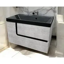 Garda Тумба под умывальник Lazio 80н_700 29.80н.700.PVC (дуб темный/черный)